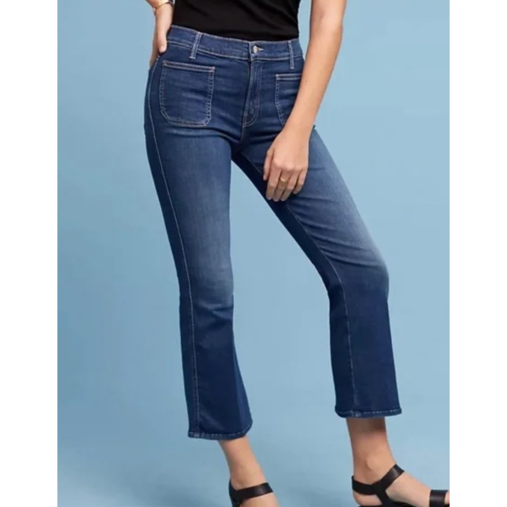 MOTHER The Patch Slacker Crop In Faster Wash Sz 28